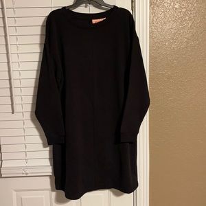 EVRI SWEATSHIRT DRESS, Long Sleeve, Black, Women’s Size 1X